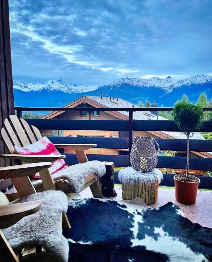Window On Crans Montana, Appartement Avec Vue Sur Les Alpes 外观 照片